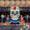Day of The Dead Banner Extra Large Dia De Los Muertos Backdrop Banner(Colorful)